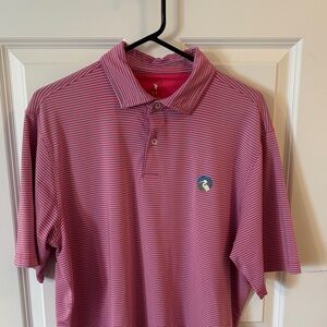 Fairway & Greene Pink Striped Polo Shirt